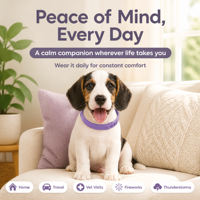 Collier apaisant pour animaux de compagnie en polyester solide réglable avec logo personnalisé Chanson, anti-anxiété, anti-stress, à la phéromone, pour chiens et chats