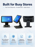 Sistema POS con Pantalla Táctil Plegable de 15.6 Pulgadas, Caja Registradora, Máquina de Facturación Todo en Uno para Comercio Minorista, Precio de Fábrica
