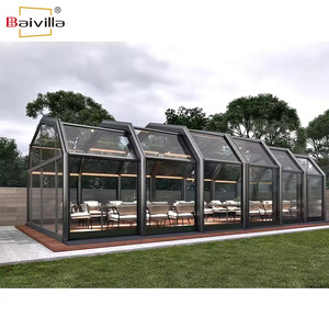 <span class=keywords><strong>Solarium</strong></span> en verre rétractable électrique, véranda en aluminium à toit <span class=keywords><strong>mobile</strong></span> pour restaurant commercial en plein air - Product Image 6