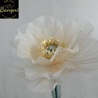 J251201 Fleurs géantes de mariage en Chine, grandes fleurs à tête volumineuse, bonnes fleurs de pissenlit, grandes fleurs à tête volumineuse en Chine, bonnes fleurs de pavot en soie géantes