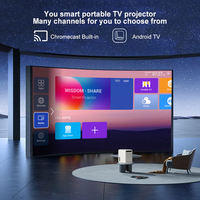 E22 Nuevo Mini Proyector Inteligente Android TV 4K WiFi Personalizable, Económico, Inalámbrico, Sellado, con Sonido Estéreo HIFI, Portátil para Negocios y Educación