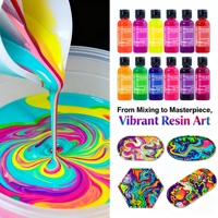 TIMESRUI 55ml Pigment Liquide Concentré Écologique à Base d'Eau pour Ciment et Plâtre, Teinture Néon/Fluorescente, 12 Couleurs Dispersées