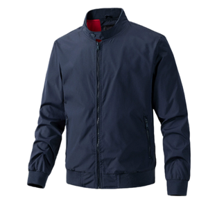 Chaqueta Bomber Casual para Hombre, Estilo Coreano, Cuello Alto, Cierre de Cremallera, Resistente al Viento, Personalizable por Fabricantes de <span class=keywords><strong>Ropa</strong></span> - Product Image 3