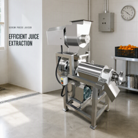 Industriële grote spiraalmotor automatische hoogproductieve sapcentrifuge/verticale fruit- en groentepers/appel-sinaasappel-druivenpers