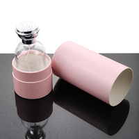 Bouteille de Parfum Vide en Verre Ronde de 30ml 50ml 100ml avec Capuchon Magnétique, Bouteille de Parfum Cylindrique avec Boîte et Logo Personnalisé