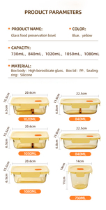 Contenants de préparation de repas au micro-ondes <span class=keywords><strong>en</strong></span> <span class=keywords><strong>verre</strong></span>, boîtes à lunch bento avec couvercles anti-brûlure résistants à la chaleur - Product Image 6