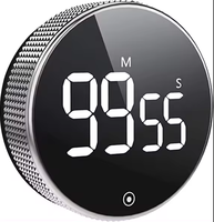 Minuterie de cuisine rotative numérique à affichage LED couleur personnalisé de haute qualité avec magnétique