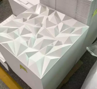 Panel dinding PVC 3D Modern 100% plastik desain dinding berlian tahan air dan tahan api dengan solusi desain grafis