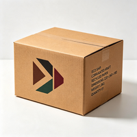 Boîte d'expédition en carton ondulé recyclé écologique, personnalisable avec logo, pour l'expédition de marques éco-responsables - Conception gratuite, vente en gros