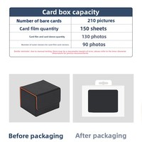 Boîte à cartes en cuir PU écologique personnalisable, fermeture magnétique à rabat, grande capacité, logo imprimé, jeu de cartes, PTCG Star