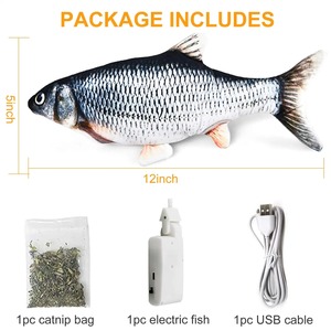 ของเล่นปลาเต้นได้ Petdom แบบ USB พร้อมแคทนิป สำหรับแมว ของเล่นปลากระดิกเคลื่อนไหวเหมือนจริง ของเล่นแบบอินเทอร์แอคทีฟ - Product Image 3