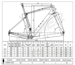 Cuadro de carbono para bicicleta de gravel con eje de pedalier T47, cuadro de carbono XC para bicicleta de gravel 700c - Product Image 5