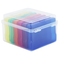 4x6 pouces PP boîte de rangement en plastique transparent ensemble 6 pièces articles divers et organisateur de stockage de photos