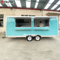 Chariot de camions de nourriture burger personnalisé remorque alimentaire mobile cuisine USA standard utilisé caravane camion de nourriture à vendre