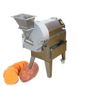 2024 Industrial Potato Crinkle Cutter French Fries Cutter Sweet Potato Chips Cutter Carrot Chips Onion Cutting Machine