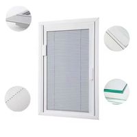 Fenêtre à persiennes en alliage d'aluminium, double vitrage, design moderne, occultante, isolante, certifiée Energy Star, coulissante en acier inoxydable