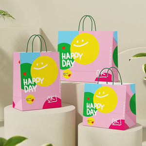 Sac en papier kraft personnalisé, écologique, avec poignée, style classique durable, logo personnalisé, sacs cadeaux en papier kraft - Product Image 2
