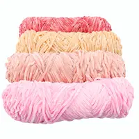 Fil de velours de cachemire, laine de soie, laine de cachemire, coton pour bébé, tricot crochet, DIY fil de chenille de pull, 1 pièce