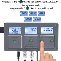 J & R Tuya WiFi Display Digital pH EC Meter Salinity Data Logging 0.0-14.0pH Range for Swimming Pool Water Testing