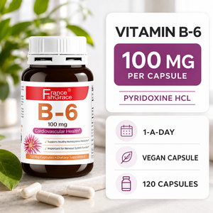 Suplemento de Vitamina B-6 Shecome Personalizado 100 mg, Apoya la Salud Cardiovascular para Adultos, Cápsulas de Vitamina B-6 - Product Image 3