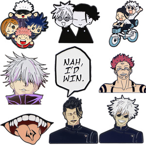Japanischer Anime-Stil Brosche Cartoon Satoru Gojo <span class=keywords><strong>Kugisaki</strong></span> Nobara Legierung Metall Abzeichen Kleine Metallbrosche Anstecknadeln - Product Image 1
