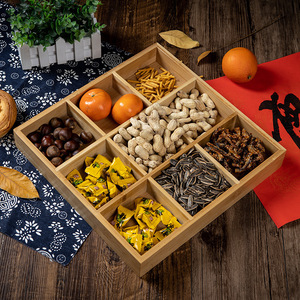 Chinese New Year Snack <b>Tray</b> Rectangle Compartment Box Reusable Fruit Platter Party Tableware - Product Image 1