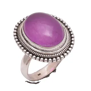 925 sterling silver natural purple jade rings handmade fine silver jewelry wholesale fine silver rings suppliers