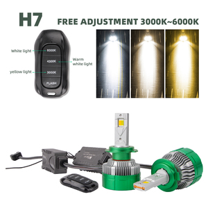 K14 Control remoto versión H7 Led faro 3 <span class=keywords><strong>colores</strong></span> luz antiniebla H11 9005 H8 HB3 Led H7 Canbus estroboscópico H4 H11 9005 faro - Product Image 5