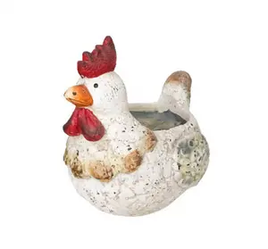 Vaso decorativo de animais de galinha, vaso e pote decorativo único para decorar vasos de flores