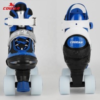 Patins à roulettes 3-en-1 à 4 roues doubles avec emmanchement en maille pour l'hiver, roulements ABEC-9 et matériaux écologiques
