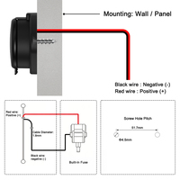 Prise de charge USB plate à montage sur panneau USB-A vers USB-C, 12V DC, QC3.0, PD3.0, pour sièges de bus, chargeurs USB 24V pour bus, marine, tracteurs, VTT, UTV
