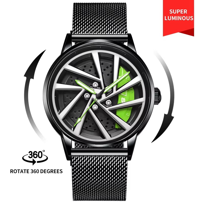 Cinturón de malla verde