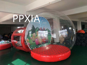 대형 크리스마스 프로모션 PVC 스노우 글로브 거대한 풍선 사용자 정의 스노우 글로브 사진 부스 장식품 광고 공 - Product Image 6