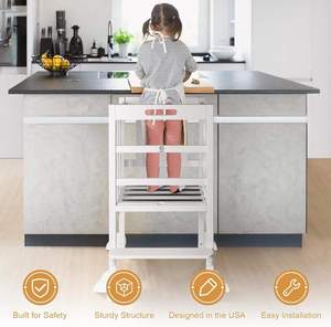 Nhà bếp Helper bằng gỗ có thể gập lại có thể điều chỉnh Montessori tháp học tập - Product Image 4