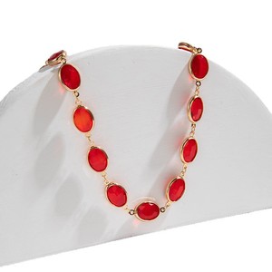 Collier de luxe plaqué argent avec pendentif croix en zircon rouge et perle d'eau douce pour femme, idéal pour fiançailles, mariage, soirée romantique, Saint-Valentin - Product Image 5