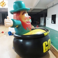 Ballon publicitaire gonflable en PVC personnalisé en forme de moustache de dessin animé – Décorations extérieures étanches pour événements avec design sérigraphié