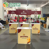 Table de promotion pop-up en aluminium, présentoir pour salon professionnel, table de podium, comptoir, stand, table de promotion en acier plastique avec filet de traction
