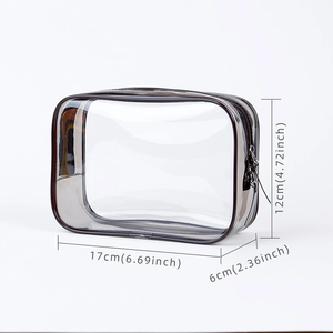 Transparent PVC voyage organisateur à la mode clair maquillage sac fermeture éclair <span class=keywords><strong>esthéticienne</strong></span> étui cosmétique pour étui de beauté pour la toilette - Product Image 5