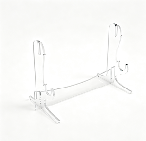 Support de présentation pour <span class=keywords><strong>katana</strong></span> en acrylique transparent à double niveau, support de sabre transparent autoportant pour collection de lames de samouraï et décoration de table - Product Image 3