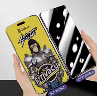 Protecteur d'écran ESD antistatique en verre trempé Gorilla de confidentialité pour Samsung S25 Ultra iphone 16 Pro Max 15 12 13 mini