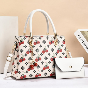 Nuove borse di marca da <span class=keywords><strong>donna</strong></span> di lusso 2 pezzi classico fiore di ciliegio borsa da <span class=keywords><strong>donna</strong></span> di <span class=keywords><strong>grande</strong></span> capacità con ciondolo in ciliegio - Product Image 3