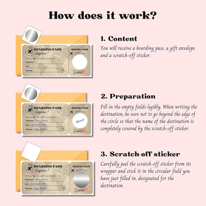 Gouden Kraskaart Cadeau Doe-Het-Zelf Verjaardagscadeau Ticket Verrassing Crass Off Folie Reisticket Instapkaart Voor Kinderen Volwassenen - Product Image 5