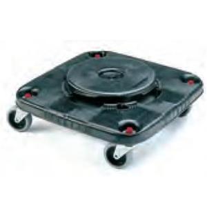 Carrello portaoggetti nero quadrato con ruote per stoccaggio e trasporto, stile sportivo - Product Image 1
