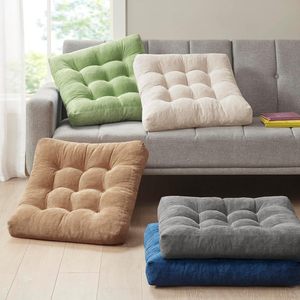 Degrés de confort Grands oreillers carrés pour adultes, coussins de sol en velours côtelé touffeté pour le salon Tatami - Product Image 1