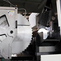 Scie circulaire entièrement automatique pour la découpe de barres métalliques, acier inoxydable, moteur 7,5 kW, tension hydraulique, CNC