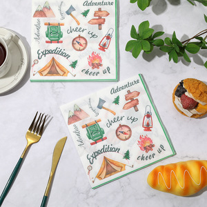 Nuevas servilletas desechables para pícnic al aire libre, con temática forestal, para team building, celebraciones, hoteles y restaurantes. - Product Image 4