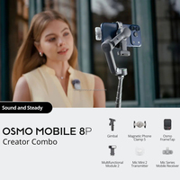 Osmo Mobile 8P Creator Combo : Stabilisateur portable pour smartphone avec support magnétique et suivi IA pour contenu mobile