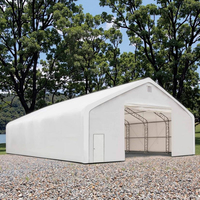 Hangar d'avion Double Truss Industrial Car Storage Shelter 30x20 Arch Space 48mm Purlin Tubes Cadre en acier galvanisé