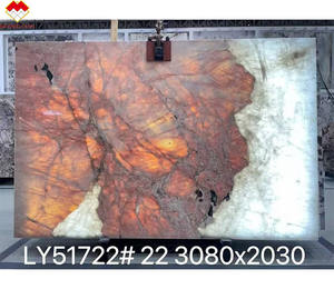 Dalle de Quartzite <span class=keywords><strong>Pandora</strong></span> Rose Macaron Charme de Patagonie Dalle rétroéclairée en pierre naturelle avec grand cristal translucide Quartzite du Brésil - Product Image 6