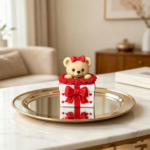 Moules en silicone pour créer un adorable ours enlacé dans une boîte cadeau, idéal pour les créations artisanales DIY - Product Image 5